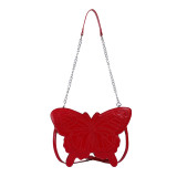 Red Casual Daily Butterfly Patchwork Zipper Bags
