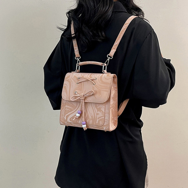 Pink Daily Print Bandage Patchwork Zipper Bags