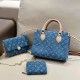 Blue Casual Street Letter Patchwork Chains Zipper Bags