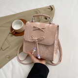 Pink Daily Print Bandage Patchwork Zipper Bags
