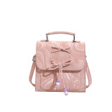Pink Daily Print Bandage Patchwork Zipper Bags