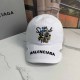 White Casual Street Letter Character Embroidered Hat