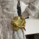 Gold Daily Geometric Patchwork Zipper Bags