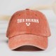 Orange Casual Street Letter Embroidered Hat