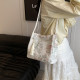 White Daily Embroidery Patchwork Bags