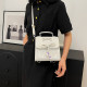White Daily Print Bandage Patchwork Zipper Bags