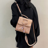 Pink Daily Print Bandage Patchwork Zipper Bags