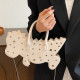 White Sportswear Animal Patchwork Zipper Bags