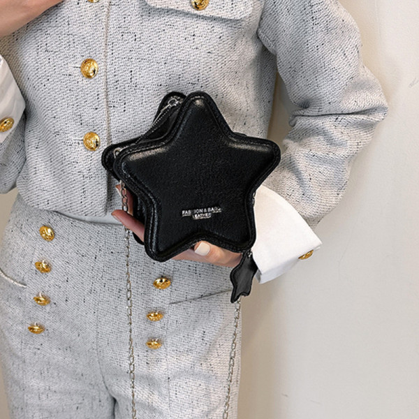Black Daily Geometric Patchwork Zipper Bags