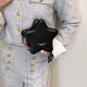Black Daily Geometric Patchwork Zipper Bags