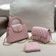 Pink Casual Simplicity Letter Chains Zipper Bags