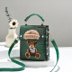 Green Daily Character Patchwork Weave Bags