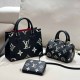 Black Casual Street Letter Patchwork Zipper Bags