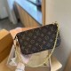 Coffee Casual Street Letter Chains Zipper Bags