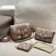 Khaki Casual Street Letter Patchwork Chains Zipper Bags