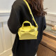 Yellow Daily Solid Patchwork With Bow Zipper Bags