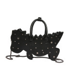 Red Sportswear Animal Patchwork Zipper Bags