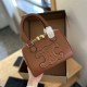 Brown Casual Simplicity Geometric Zipper Bags