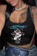Blue Black Sexy Casual Print Patchwork U Neck Tops