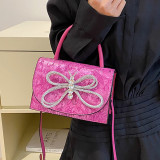 Red Daily Patchwork With Bow Bags
