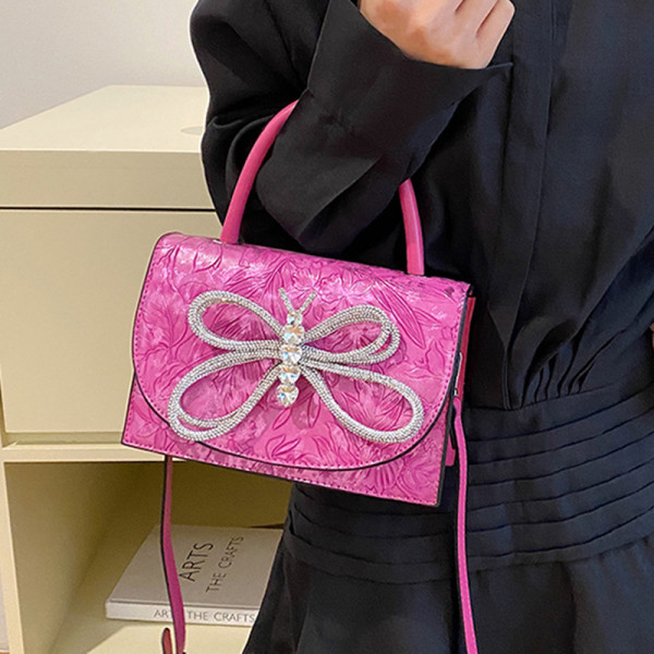 Red Daily Patchwork With Bow Bags