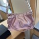 Pink Casual Simplicity Letter Chains Bags