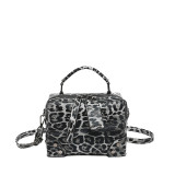 Yellow Daily Leopard Patchwork Zipper Bags
