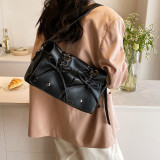 Pink Sweet Daily Solid Fold With Bow Bags