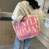 Pink Daily Letter Contrast Bags