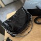 Black Casual Simplicity Letter Chains Bags