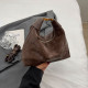 Deep Coffee Daily Simplicity Solid Zipper Bags