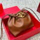 Brown Casual Simplicity Letter Draw String Bags