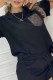 Black Casual Letter Patchwork O Neck Short Sleeve Two Pieces
