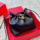 Black Casual Simplicity Letter Draw String Bags
