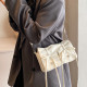 White Daily Solid Bandage Patchwork Draw String Bags