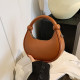 Brown Daily Simplicity Solid Zipper Bags