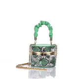 Blue Daily Vintage Print Patchwork Fold Bags