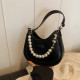 Black Sweet Daily Solid Pearl Bags