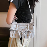 Pink Daily Solid Bandage Patchwork Draw String Bags