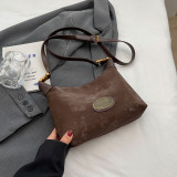 Black Daily Simplicity Solid Zipper Bags