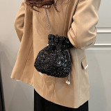Black Celebrities Color Block Sequins Patchwork Bags