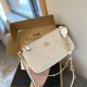 White Casual Street Letter Geometric Chains Zipper Bags