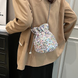 Colour Celebrities Color Block Sequins Patchwork Bags