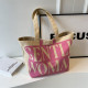 Pink Daily Letter Contrast Bags