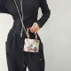 Brown Daily Vintage Print Patchwork Fold Bags