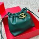 Ink Green Casual Simplicity Letter Draw String Bags
