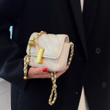 Cream White Daily Simplicity Solid Chains Bags