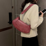 Deep Coffee Vintage Simplicity Solid Rivets Bags