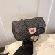 Black Simplicity Solid Rhombic Chains Bags
