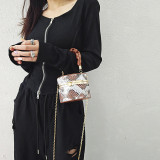 Blue Daily Vintage Print Patchwork Fold Bags